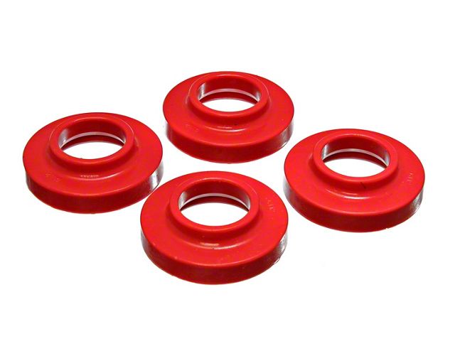 0.75-Inch Front or Rear Coil Spring Lift Isolators; Red (97-06 Jeep Wrangler TJ)