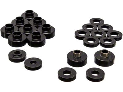 Body Mount Bushings; Black (76-79 Jeep CJ5 & CJ7)