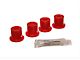 Front Leaf Spring Shackle Bushings; Red (76-86 Jeep CJ5 & CJ7)