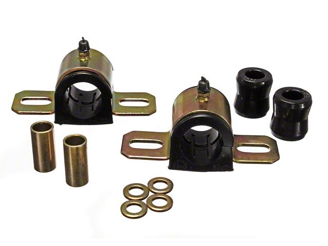 Front Sway Bar Bushings; 30mm; Black (97-06 Jeep Wrangler TJ)