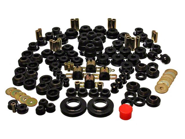 Hyper-Flex System Complete Bushing Kit; Black (97-06 Jeep Wrangler TJ)