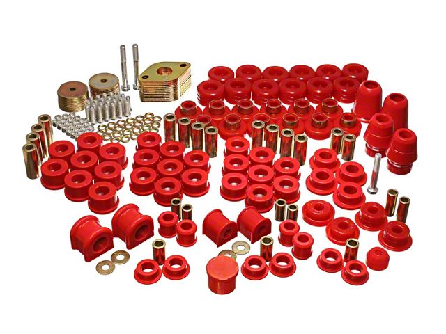 Hyper-Flex System Complete Bushing Kit; Red (07-18 Jeep Wrangler JK 4-Door)