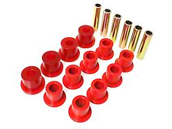 Front or Rear Leaf Spring Bushings for Aftermarket Shackles; Red (87-95 Jeep Wrangler YJ)