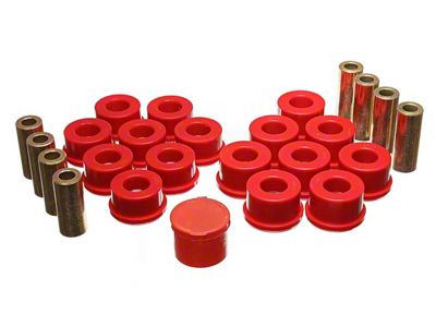 Rear Control Arm Bushings; Red (07-18 Jeep Wrangler JK)