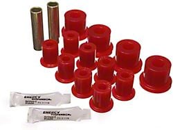 Rear Leaf Spring and Shackle Bushings; Red (76-86 Jeep CJ5 & CJ7)