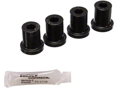 Rear Leaf Spring Shackle Bushings; Black (76-86 Jeep CJ5 & CJ7)