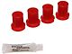 Rear Leaf Spring Shackle Bushings; Red (76-86 Jeep CJ5 & CJ7)