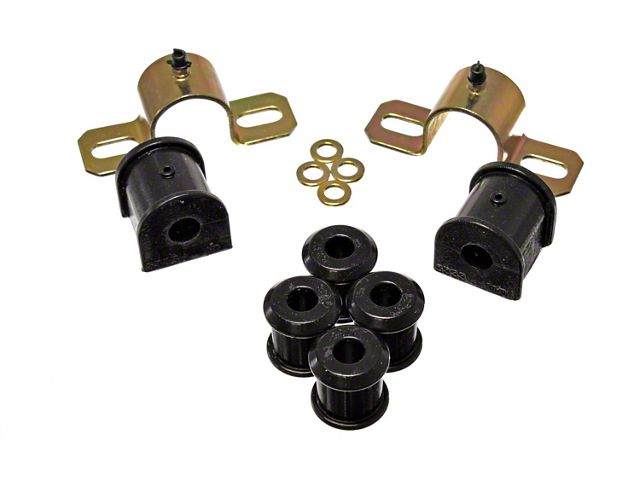 Rear Sway Bar and Endlink Bushings; 16mm; Black (87-06 Jeep Wrangler YJ & TJ)