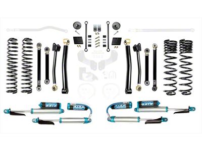 EVO Manufacturing 2.50-Inch Enforcer Stage 4 Suspension Lift Kit with King 2.5 Compression Adjuster Shocks (20-24 3.6L Jeep Gladiator JT)