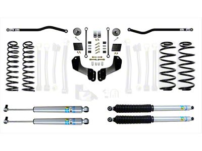 EVO Manufacturing 2.50-Inch Enforcer Stage 1 Suspension Lift Kit with Bilstein Shocks, Front and Rear Track Bars (21-24 Jeep Wrangler JL 4xe)