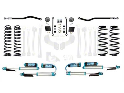 EVO Manufacturing 2.50-Inch Enforcer Stage 1 Suspension Lift Kit with King 2.5 Compression Adjuster Shocks, Front and Rear Track Bars (20-24 3.0L EcoDiesel Jeep Wrangler JL)