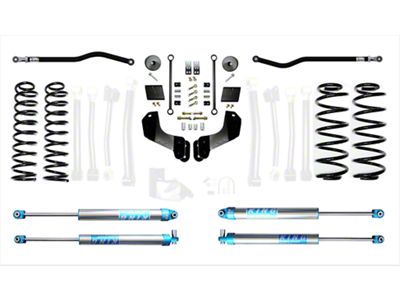 EVO Manufacturing 2.50-Inch Heavy Duty Enforcer OVERLAND Stage 1 PLUS Suspension Lift Kit with EVO Spec 2.0 King Shocks (18-24 2.0L or 3.6L Jeep Wrangler JL, Excluding 4xe)