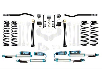 EVO Manufacturing 2.50-Inch Enforcer Stage 2 Suspension Lift Kit with King 2.5 Compression Adjuster Shocks, Front and Rear Track Bars (20-24 3.0L EcoDiesel Jeep Wrangler JL)