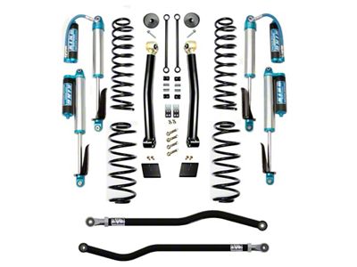 EVO Manufacturing 2.50-Inch Enforcer Stage 2 Suspension Lift Kit with King 2.5 Shocks, Front and Rear Track Bars (21-24 Jeep Wrangler JL 4xe)