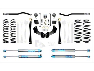 EVO Manufacturing 2.50-Inch Enforcer Stage 2 Overland Suspension Lift Kit with King 2.0 Shocks, Front and Rear Track Bars (21-24 Jeep Wrangler JL 4xe)