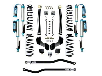 EVO Manufacturing 2.50-Inch Enforcer Stage 2 Overland Suspension Lift Kit with King 2.5 Shocks, Front and Rear Track Bars (21-24 Jeep Wrangler JL 4xe)