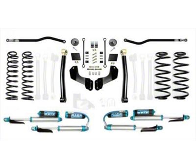 EVO Manufacturing 2.50-Inch Enforcer Stage 2 Overland Suspension Lift Kit with King 2.5 Compression Adjuster Shocks, Front and Rear Track Bars (18-24 2.0L or 3.6L Jeep Wrangler JL, Excluding 4xe)