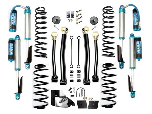 EVO Manufacturing 3.50-Inch Enforcer Stage 3 Suspension Lift Kit with King 2.5 Compression Adjuster Shocks (18-24 2.0L or 3.6L Jeep Wrangler JL, Excluding 4xe)