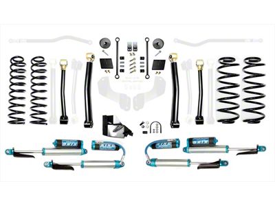 EVO Manufacturing 4.50-Inch Enforcer Stage 3 Suspension Lift Kit with King 2.5 Compression Adjuster Shocks (18-24 2.0L or 3.6L Jeep Wrangler JL, Excluding 4xe)