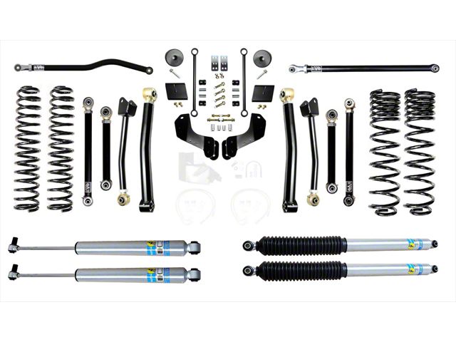 EVO Manufacturing 2.50-Inch Enforcer Stage 4 Overland Suspension Lift Kit with Bilstein Shocks, Front and Rear Track Bars (20-24 3.0L EcoDiesel Jeep Gladiator JT)