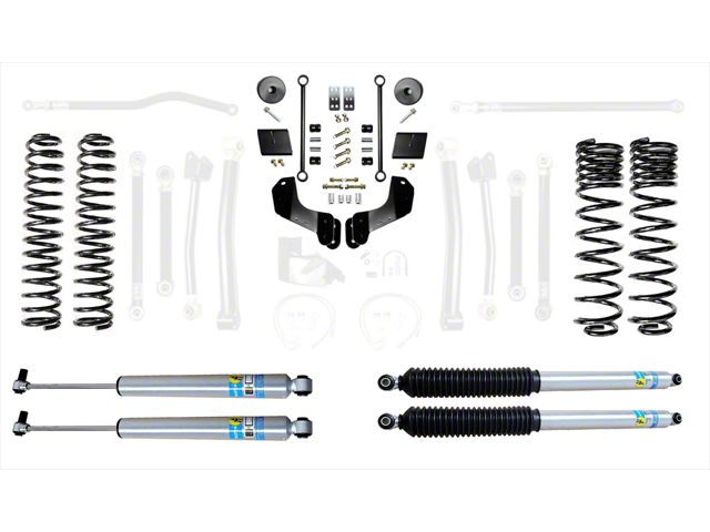 EVO Manufacturing 2.50-Inch Enforcer Stage 1 Overland Suspension Lift Kit with Bilstein Shocks (21-24 3.0L EcoDiesel Jeep Gladiator JT)