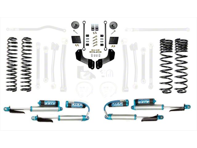 EVO Manufacturing 2.50-Inch Enforcer Stage 1 Overland Suspension Lift Kit with King 2.5 Blue Shocks (20-24 3.0L EcoDiesel Jeep Gladiator JT)