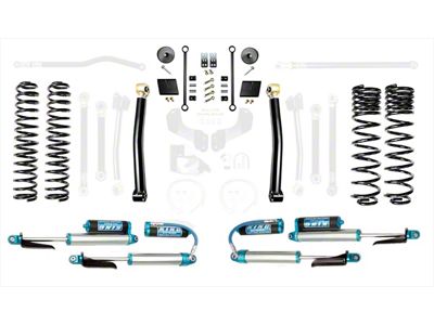 EVO Manufacturing 2.50-Inch Enforcer Stage 2 Suspension Lift Kit with King 2.5 Blue Shocks (20-24 3.0L EcoDiesel Jeep Gladiator JT)