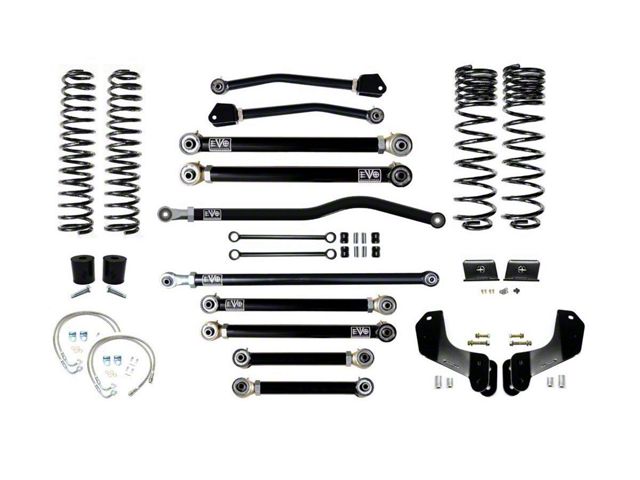 EVO Manufacturing 2.50-Inch Heavy Duty Enforcer Stage 4 Overland Suspension Lift Kit with Front and Rear Track Bars (20-24 3.6L Jeep Gladiator JT)