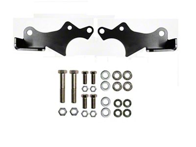 EVO Manufacturing ProTek Front Shock Relocation Brackets; Black (20-24 Jeep Gladiator JT)