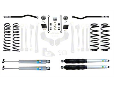 EVO Manufacturing 2.50-Inch Enforcer Stage 1 Suspension Lift Kit with Bilstein Shocks, Front and Rear Track Bars (21-24 Jeep Wrangler JL 4xe)