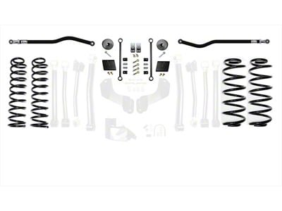 EVO Manufacturing 2.50-Inch Enforcer Stage 1 Suspension Lift Kit with Front and Rear Track Bars (20-23 3.0L EcoDiesel Jeep Wrangler JL)