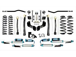 EVO Manufacturing 3 to 5-Inch High Clearance PRO Long Arm Suspension Lift Kit with King Compression Adjuster Coil-Overs, Front and Rear Track Bars (21-24 Jeep Wrangler JL Rubicon 392)