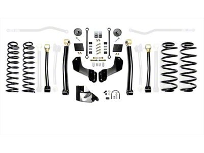 EVO Manufacturing 3.50-Inch Enforcer Stage 3 Overland Suspension Lift Kit (18-24 2.0L or 3.6L Jeep Wrangler JL, Excluding 4xe)