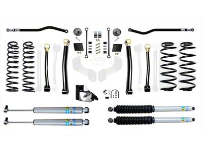 EVO Manufacturing 4.50-Inch Enforcer Stage 3 Suspension Lift Kit with Bilstein Shocks, Front and Rear Track Bars (18-24 2.0L or 3.6L Jeep Wrangler JL, Excluding 4xe)