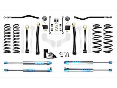 EVO Manufacturing 4.50-Inch Enforcer Stage 3 Suspension Lift Kit with King 2.0 Shocks, Front and Rear Track Bars (20-23 3.0L EcoDiesel Jeep Wrangler JL)