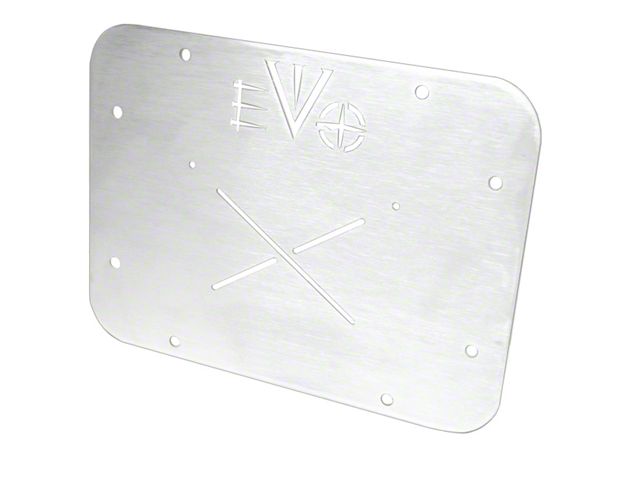 EVO Manufacturing Gate Plate Vent Delete; Bare Aluminum (07-18 Jeep Wrangler JK)