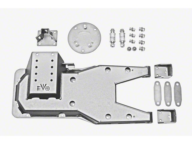 EVO Manufacturing Pro Series Hinged Gate Tire Carrier; Bare Steel (07-18 Jeep Wrangler JK)