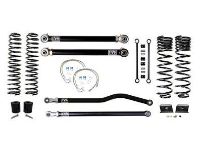 EVO Manufacturing 2.50-Inch Heavy Duty Enforcer Stage 2 Suspension Lift Kit with Front and Rear Track Bars (20-24 3.6L Jeep Gladiator JT)