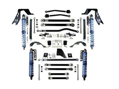 EVO Manufacturing 3 to 5-Inch Adjustable Enforcer PRO Stage 4 Suspension Lift Kit with King Shocks, Front and Rear Track Bars (20-24 3.0L EcoDiesel Jeep Gladiator JT)