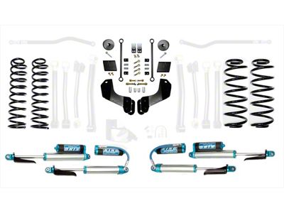 EVO Manufacturing 2.50-Inch Heavy Duty Enforcer Stage 1 Overland Suspension Lift Kit with King 2.5 Blue Shocks (18-24 Jeep Wrangler JL, Excluding 4xe & EcoDiesel)