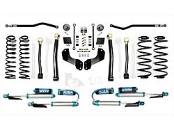 EVO Manufacturing 2.50-Inch Enforcer Stage 3 Overland Suspension Lift Kit with King 2.5 Blue Shocks, Front and Rear Track Bars (20-23 3.0L EcoDiesel Jeep Wrangler JL)