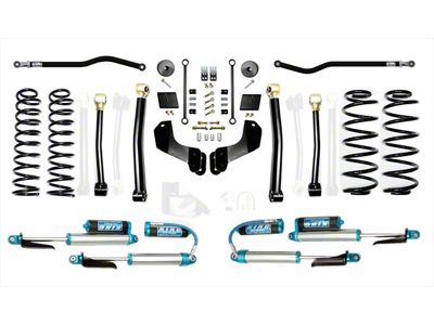 EVO Manufacturing 2.50-Inch Enforcer Stage 3 Overland Suspension Lift Kit with King 2.5 Blue Shocks, Front and Rear Track Bars (20-23 3.0L EcoDiesel Jeep Wrangler JL)