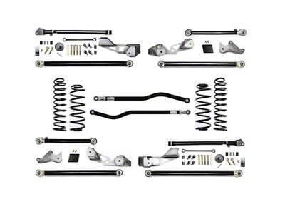 EVO Manufacturing 2.50-Inch Heavy Duty High Clearance Long Arm Suspension Lift Kit with Front and Rear Track Bars (18-24 Jeep Wrangler JL 4-Door, Excluding 4xe & EcoDiesel)