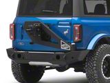 Expedition One Trail Series Rear Bumper with Smooth Motion Tire Carrier System; Textured Black (21-24 Bronco, Excluding Raptor)