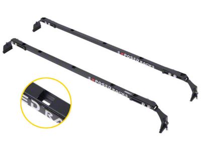 Exposed Racks 51-Inch M/F O'Land xBar; Textured Black (20-24 Jeep Gladiator JT)