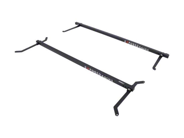 Exposed Racks 48-Inch Solid O'Land xBar; Textured Black (18-24 Jeep Wrangler JL)