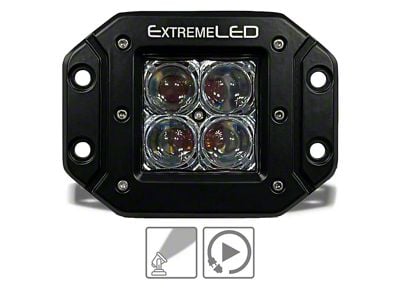 Extreme LED 3-Inch Extreme Series Flush Mount Orange LED Light Pod; Spot Beam (Universal; Some Adaptation May Be Required)