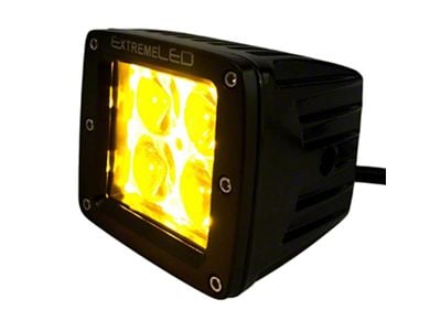 Extreme LED 3-Inch Extreme Stealth Series Amber LED Light Pod; Spot Beam (Universal; Some Adaptation May Be Required)