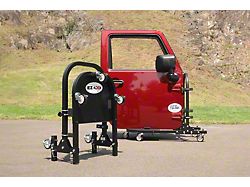 EZ 4x4 2-Door Holder Aluminum Rolling Cart; Black