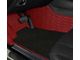 Double Layer Diamond Front and Rear Floor Mats; Base Layer Red and Top Layer Black (21-24 Bronco 2-Door)